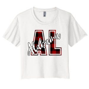 Alabama Plaid Al Women's Crop Top Tee