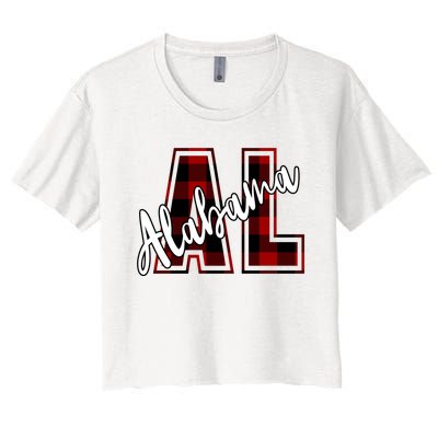 Alabama Plaid Al Women's Crop Top Tee