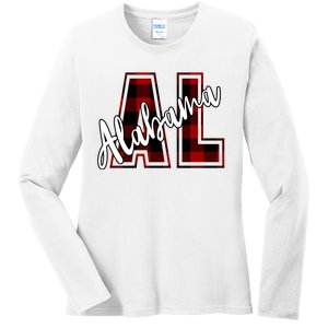 Alabama Plaid Al Ladies Long Sleeve Shirt