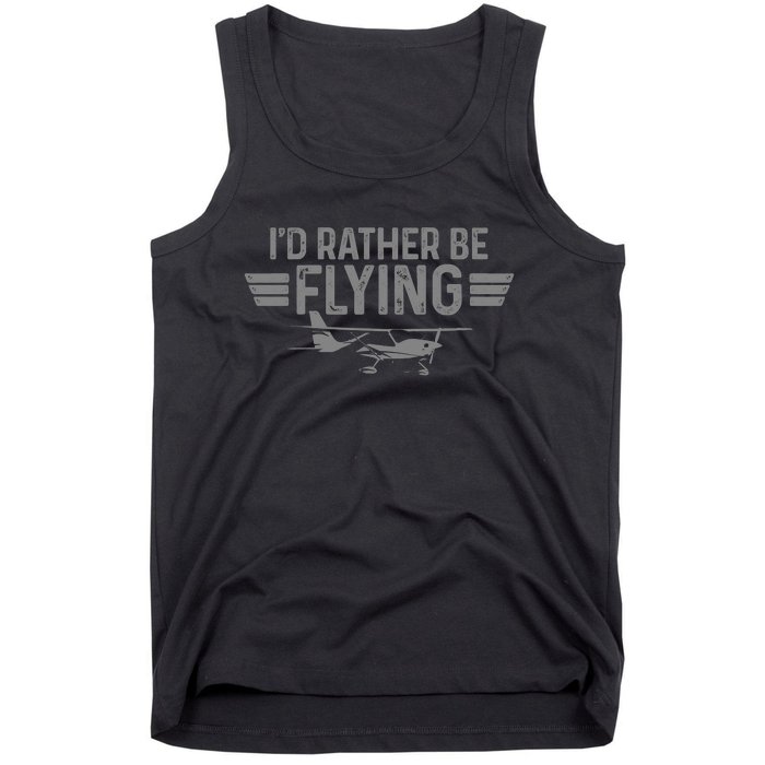 Airplane Pilot Aviation Funny Vintage Tank Top