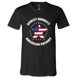 AMERICAN PATRIOT ASHLEY BABBITT V-Neck T-Shirt