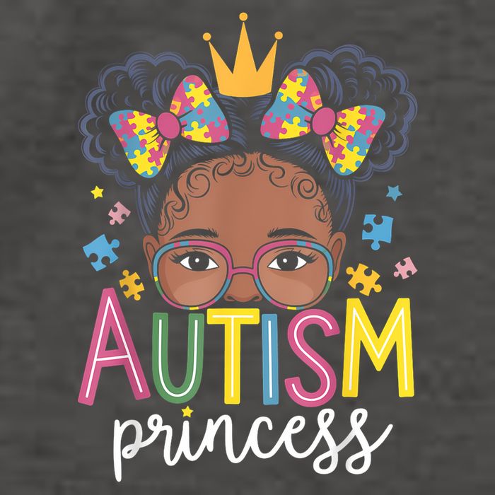 Autism Princess Afro Girl Bow Daughter Autism Awareness Vector Backpack