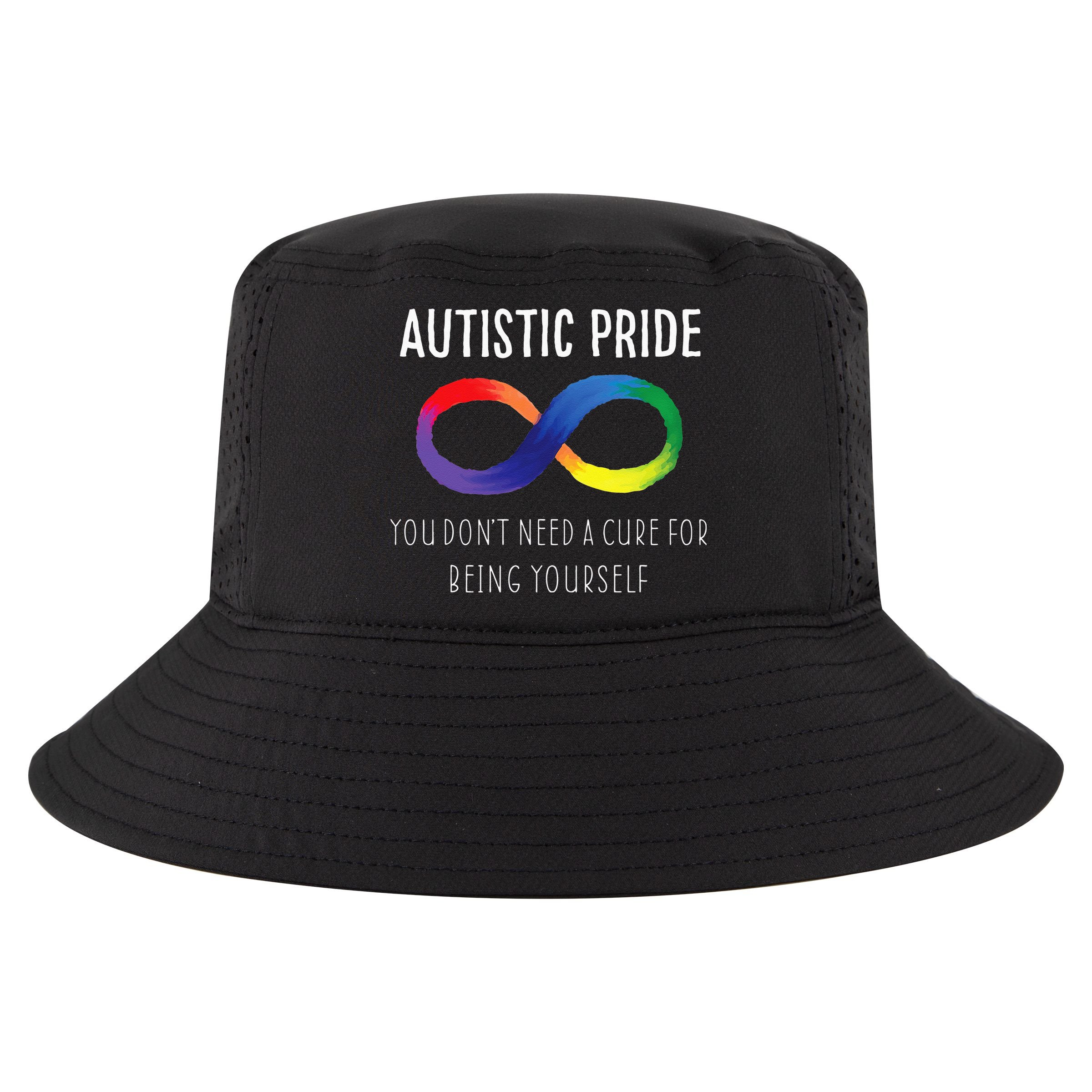 Autistic Pride Autism Awareness Acceptance Love Heart Puzzle Cool Comfort Performance Bucket Hat