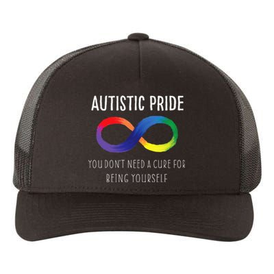 Autistic Pride Autism Awareness Acceptance Love Heart Puzzle Yupoong Adult 5-Panel Trucker Hat