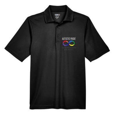 Autistic Pride Autism Awareness Acceptance Love Heart Puzzle Men's Origin Performance Piqué Polo