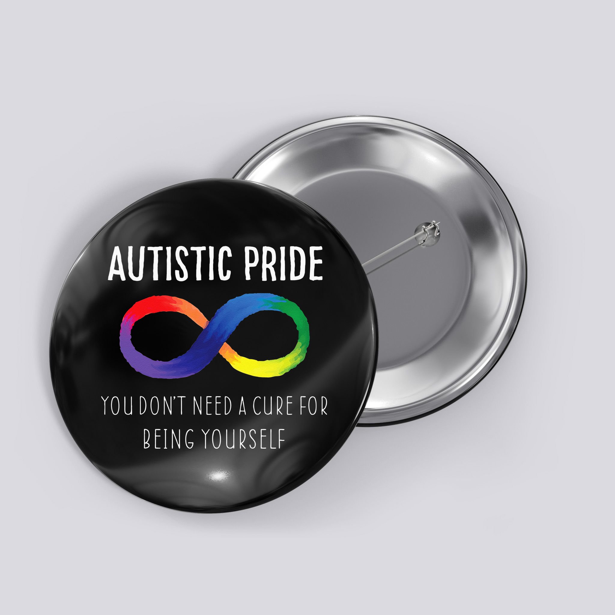 Autistic Pride Autism Awareness Acceptance Love Heart Puzzle Button