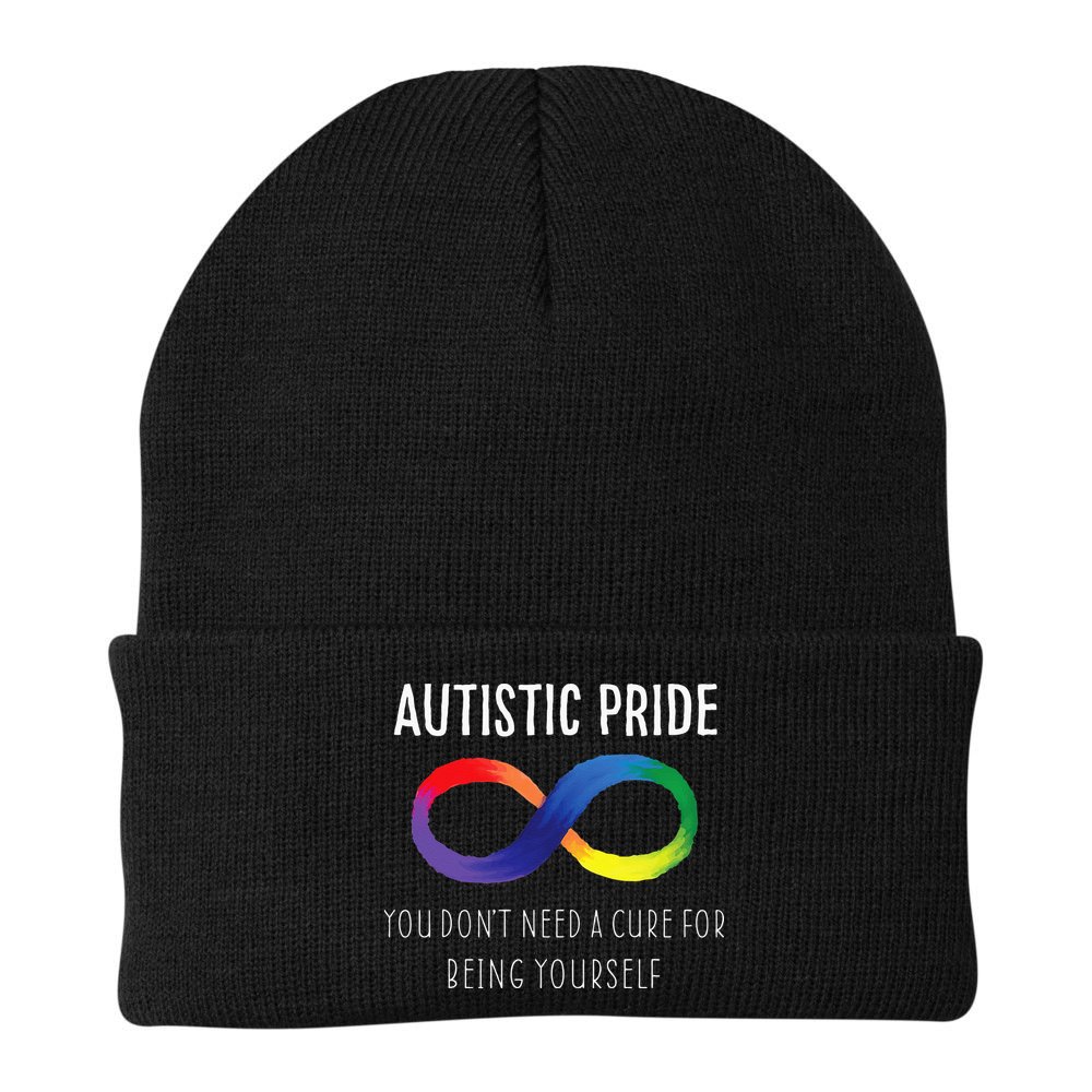 Autistic Pride Autism Awareness Acceptance Love Heart Puzzle Beanie