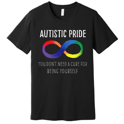 Autistic Pride Autism Awareness Acceptance Love Heart Puzzle Premium T-Shirt