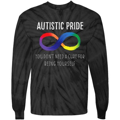 Autistic Pride Autism Awareness Acceptance Love Heart Puzzle Tie-Dye Long Sleeve Shirt