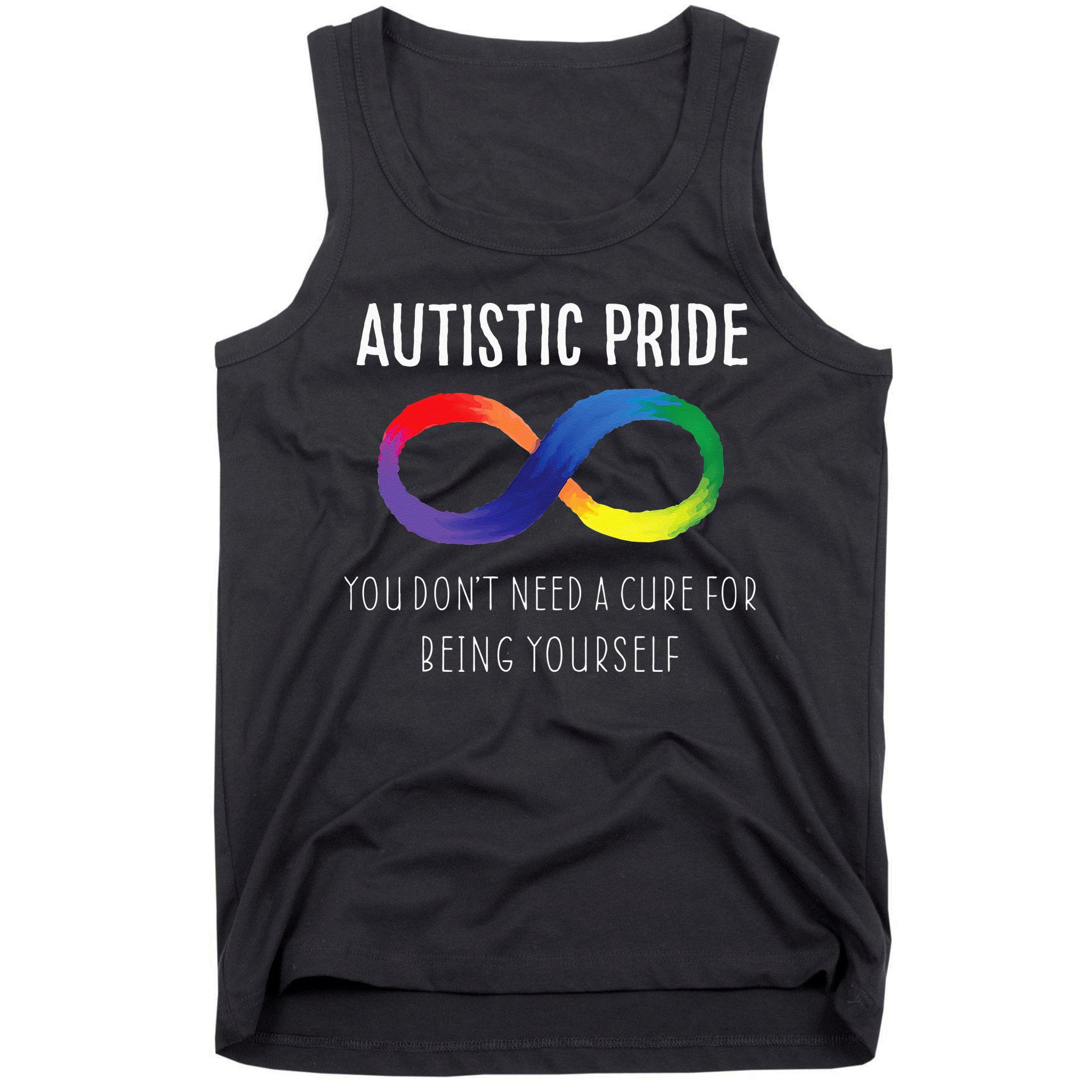 Autistic Pride Autism Awareness Acceptance Love Heart Puzzle Tank Top