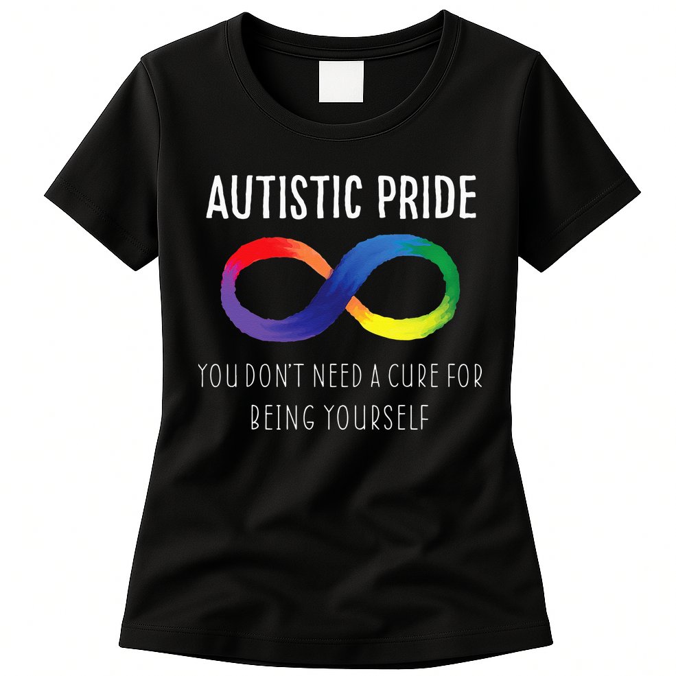 Autistic Pride Autism Awareness Acceptance Love Heart Puzzle Womens T-Shirt