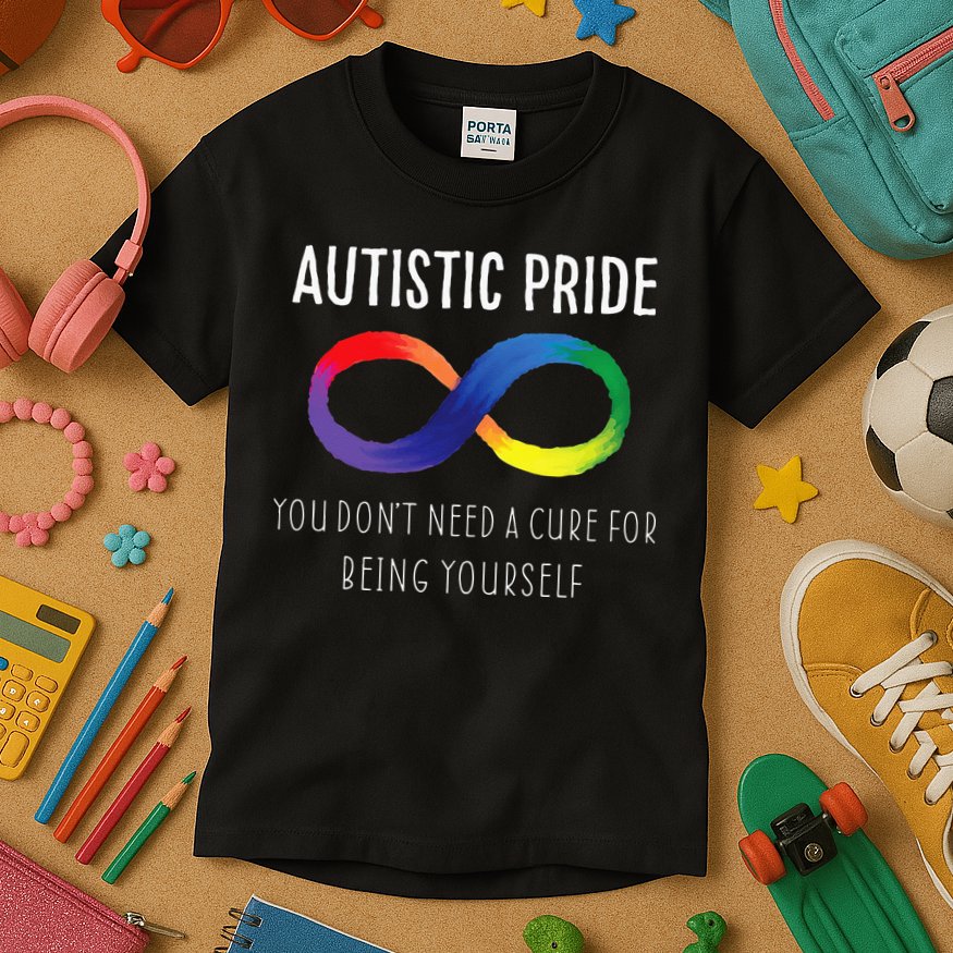 Autistic Pride Autism Awareness Acceptance Love Heart Puzzle Kids T-Shirt