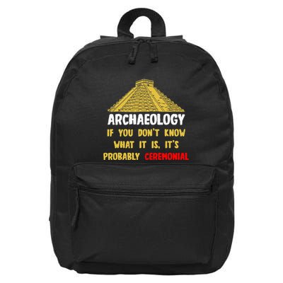 Archeologists Pyramid Artifacts Fossils Archaeology 16 in Basic Backpack