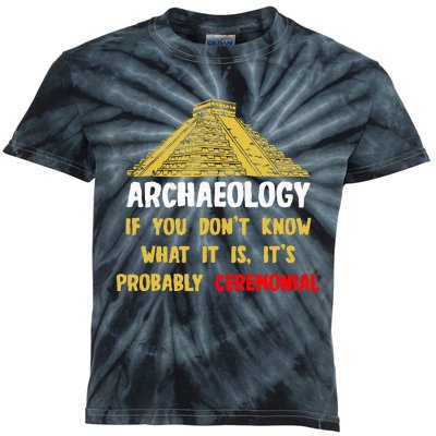 Archeologists Pyramid Artifacts Fossils Archaeology Kids Tie-Dye T-Shirt