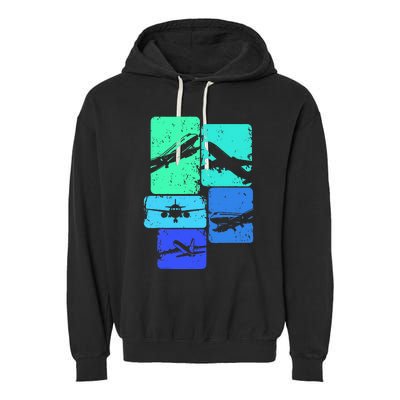 Airplane Pilot Garment-Dyed Fleece Hoodie