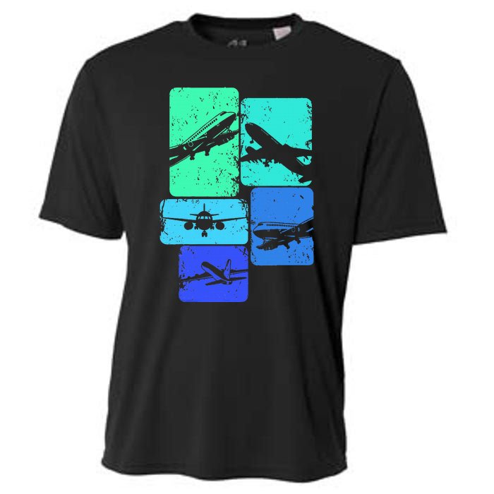 Airplane Pilot Cooling Performance Crew T-Shirt