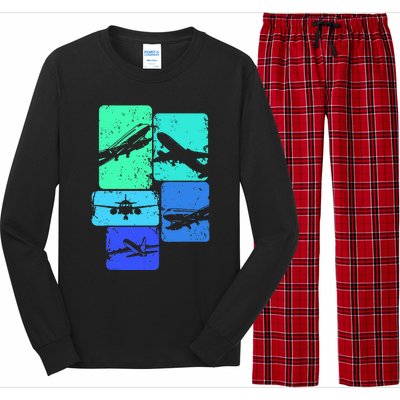 Airplane Pilot Long Sleeve Pajama Set