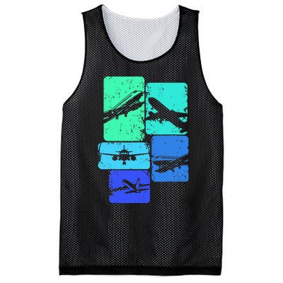 Airplane Pilot Mesh Reversible Basketball Jersey Tank