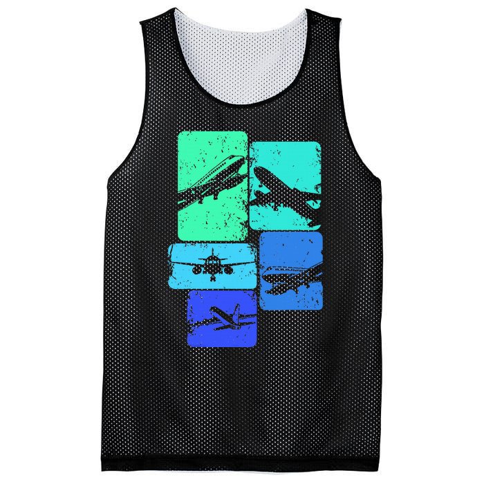 Airplane Pilot Mesh Reversible Basketball Jersey Tank