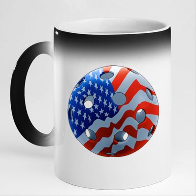 American Pickleball 11oz Black Color Changing Mug