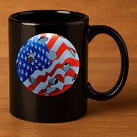 American Pickleball 11oz C Handle Ceramic Mug