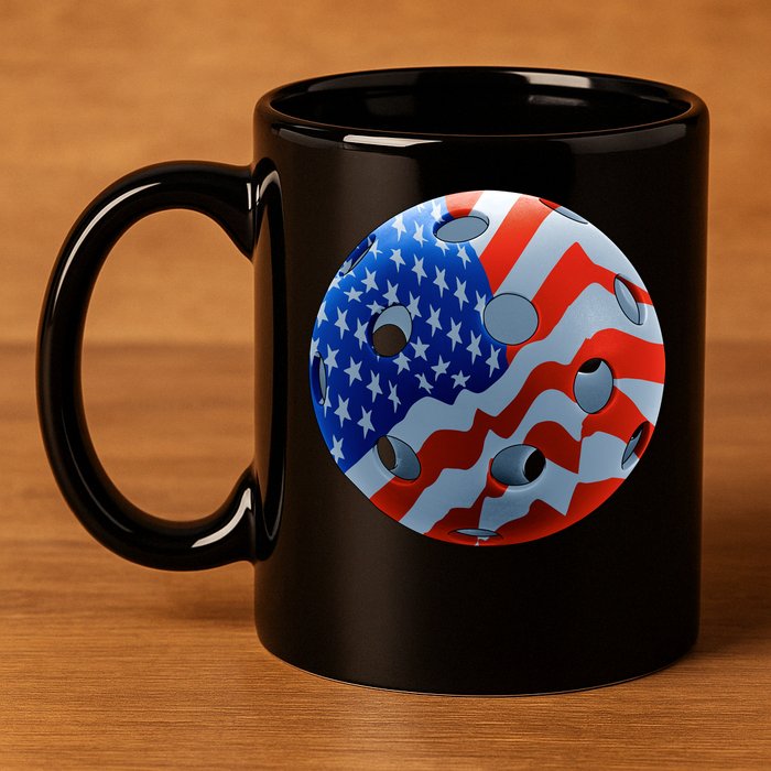 American Pickleball 11oz C Handle Ceramic Mug
