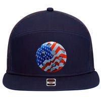 American Pickleball 7 Panel Mesh Trucker Snapback Hat