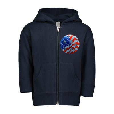 American Pickleball Toddler Zip Fleece Hoodie