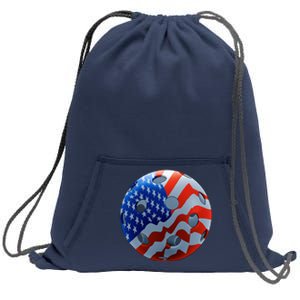 American Pickleball Sweatshirt Cinch Pack Bag