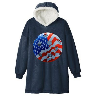 American Pickleball Hooded Wearable Blanket