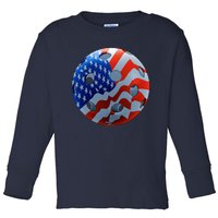 American Pickleball Toddler Long Sleeve Shirt