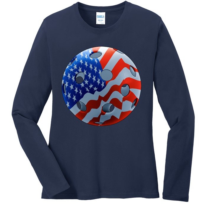 American Pickleball Ladies Long Sleeve Shirt