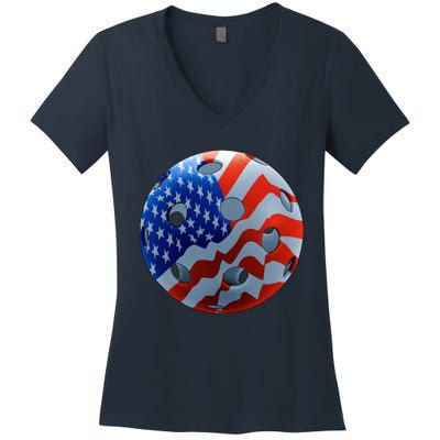 American Pickleball Women's V-Neck T-Shirt