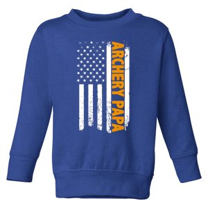 Archery Papa American Flag Father's Day 'S Great Gift Toddler Sweatshirt