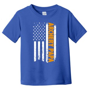 Archery Papa American Flag Father's Day 'S Great Gift Toddler T-Shirt