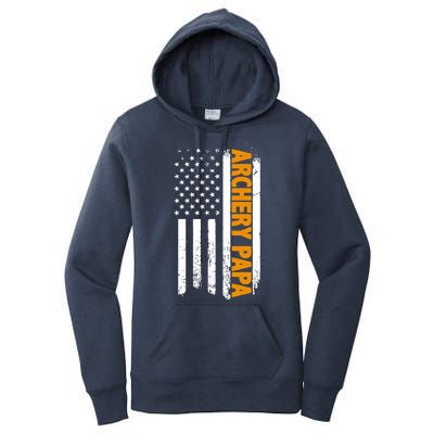 Archery Papa American Flag Father's Day 'S Great Gift Women's Pullover Hoodie