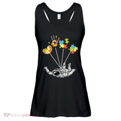 Astronaut Puzzle Autism Awareness Gifts For Autistic Ladies Essential Flowy Tank