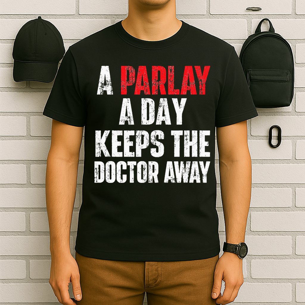 A Parlay A Day Keeps The Doctor Away Sports Betting Gambler T-Shirt