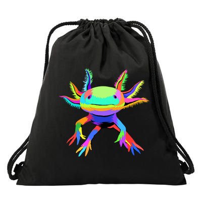 Axolotl Pop Art Axolotl Animal Axolotl Lover Drawstring Bag