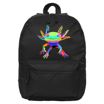Axolotl Pop Art Axolotl Animal Axolotl Lover 16 in Basic Backpack
