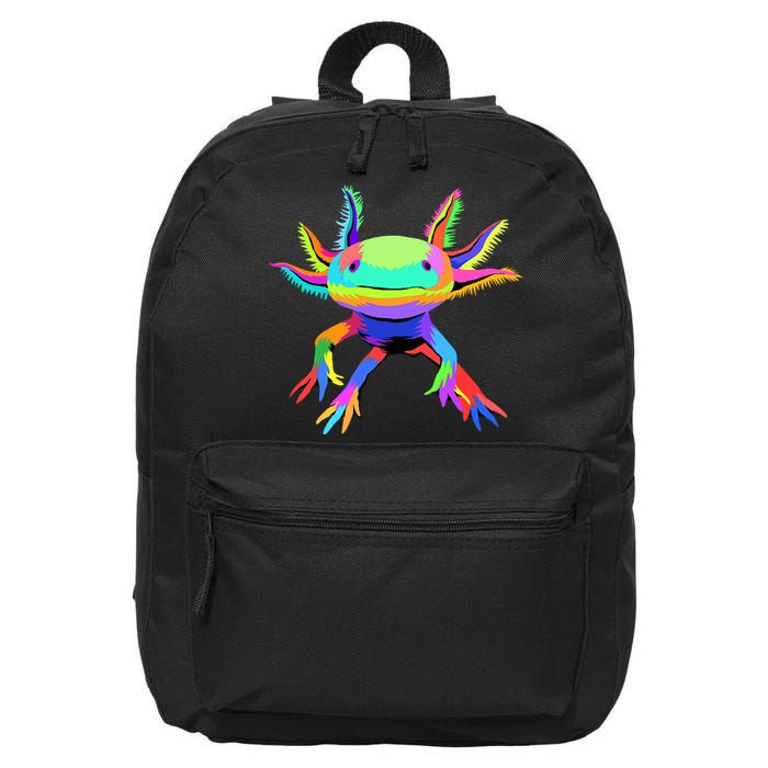 Axolotl Pop Art Axolotl Animal Axolotl Lover 16 in Basic Backpack