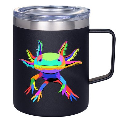 Axolotl Pop Art Axolotl Animal Axolotl Lover 12oz Stainless Steel Coffee Mug