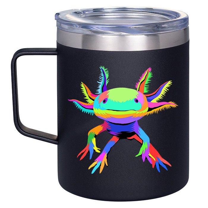 Axolotl Pop Art Axolotl Animal Axolotl Lover 12oz Stainless Steel Coffee Mug