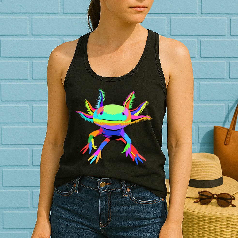 Axolotl Pop Art Axolotl Animal Axolotl Lover Womens Tank Top