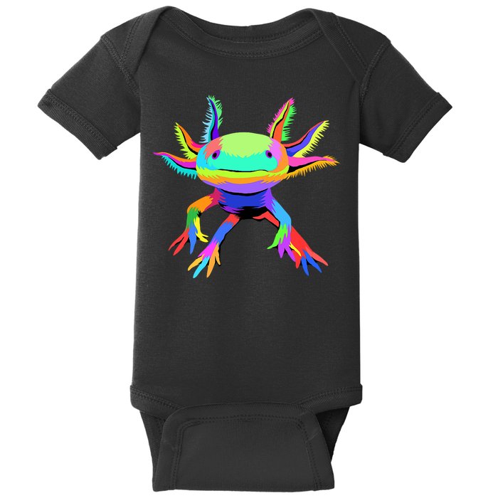 Axolotl Pop Art Axolotl Animal Axolotl Lover Baby Bodysuit