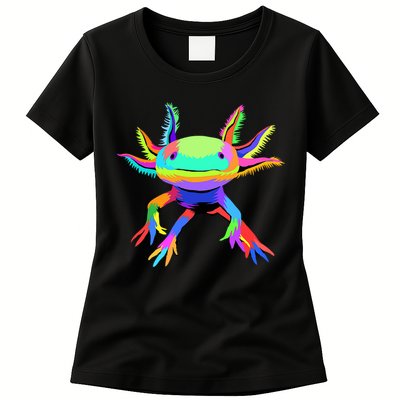Axolotl Pop Art Axolotl Animal Axolotl Lover Womens T-Shirt