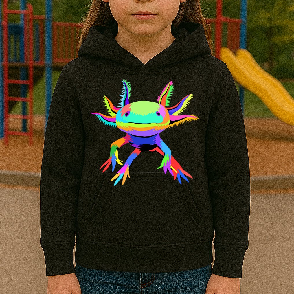 Axolotl Pop Art Axolotl Animal Axolotl Lover Kids Hoodie