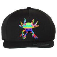 Axolotl Pop Art Axolotl Animal Axolotl Lover Wool Snapback Cap
