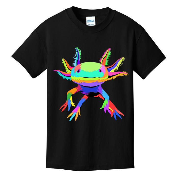 Axolotl Pop Art Axolotl Animal Axolotl Lover Kids T-Shirt