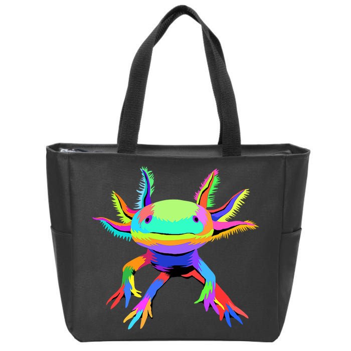 Axolotl Pop Art Axolotl Animal Axolotl Lover Zip Tote Bag
